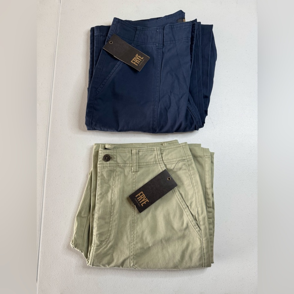 Frye High Rise Wide Leg Relaxed Fit Cargo Pants - Set of 2 Womens Size 8